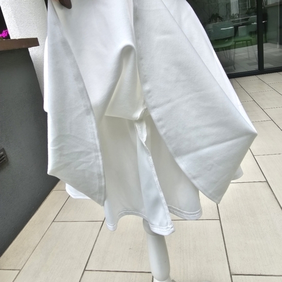 Francesca’s Collections Ivory Off-Shoulder Dress–Knit Fit & Flare Cocktail Ready - Picture 13 of 17